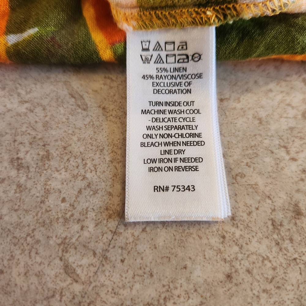 NWT California Tropical Leaf Print Midi Dress By C&C California Medium - Picture 9 of 9